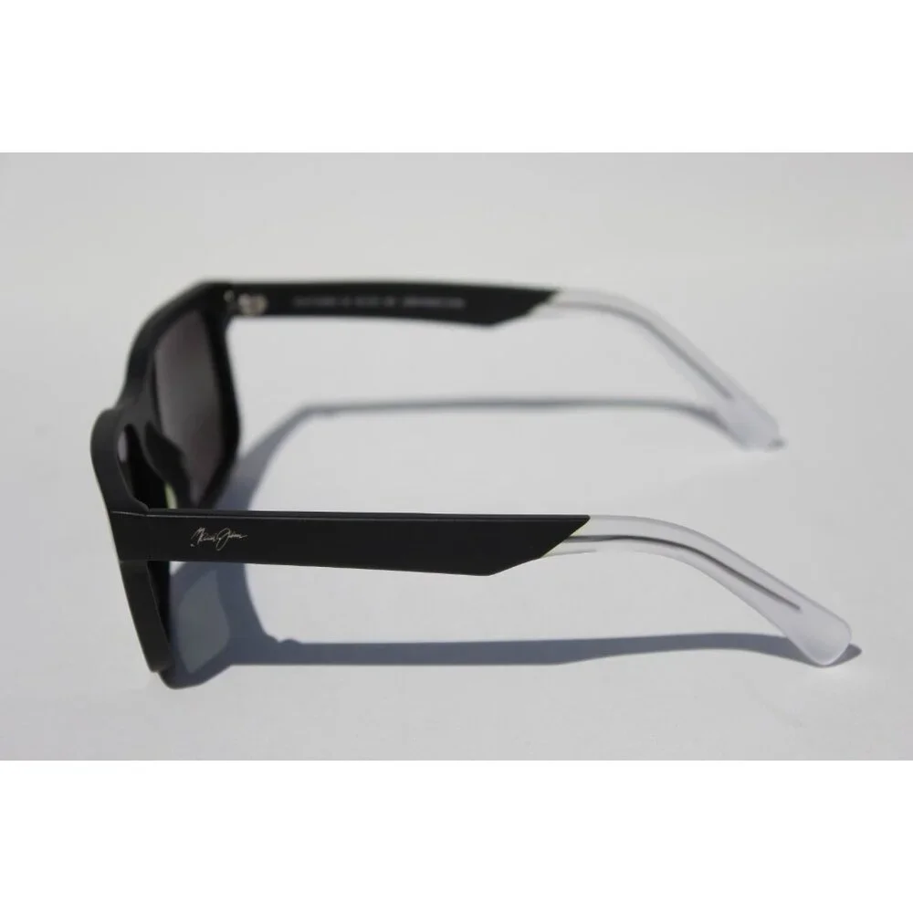 MAUI JIM Stone Shack POLARIZED Sunglasses 862-02 Black Crystal/Gray NEW Italy - Picture 6 of 11